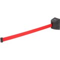 Global Industrial Magnetic Retractable Belt Barrier, Black Case W/ 15ft Red Belt 708418RD